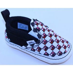 Vans Checkerboard Classic Slip-On Crystal Sneakers